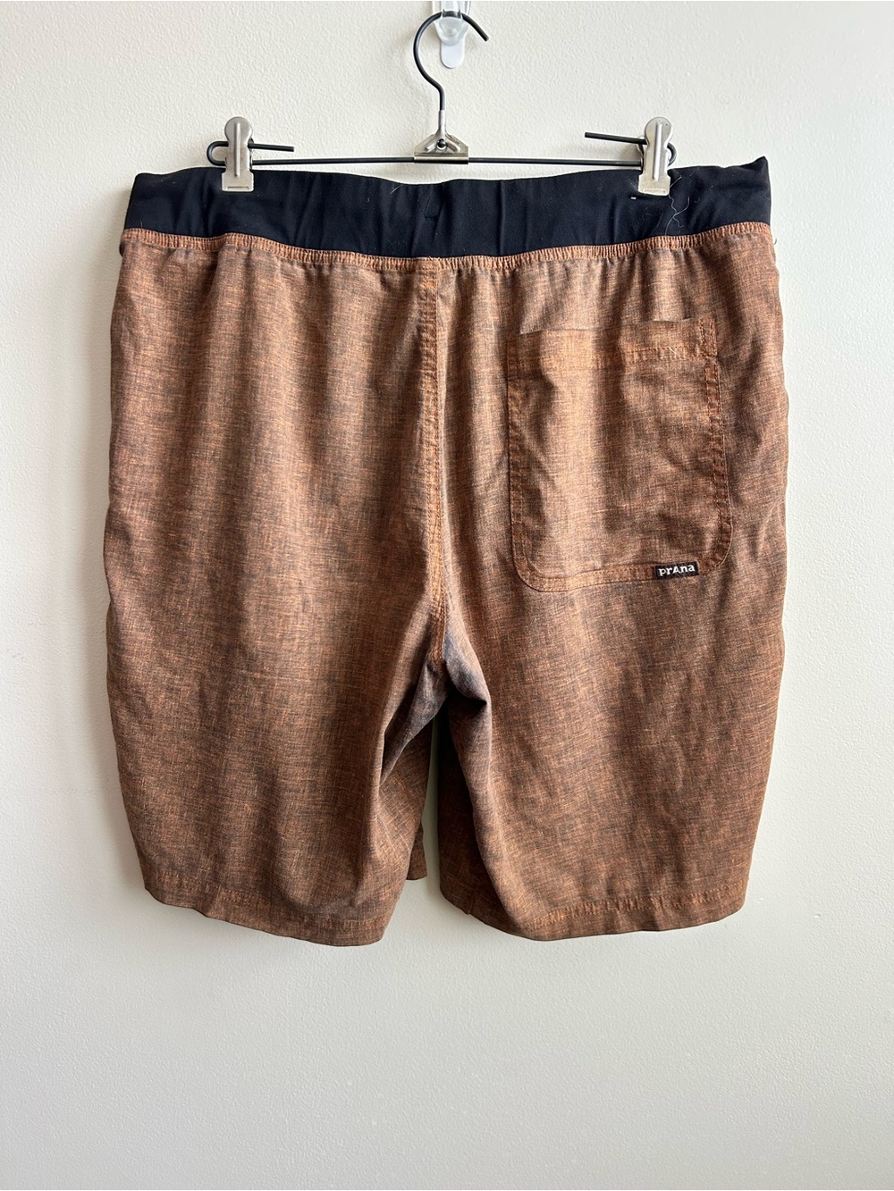 Prana Mens Vaha Hemp Shorts Rust L - Picture 3 of 8
